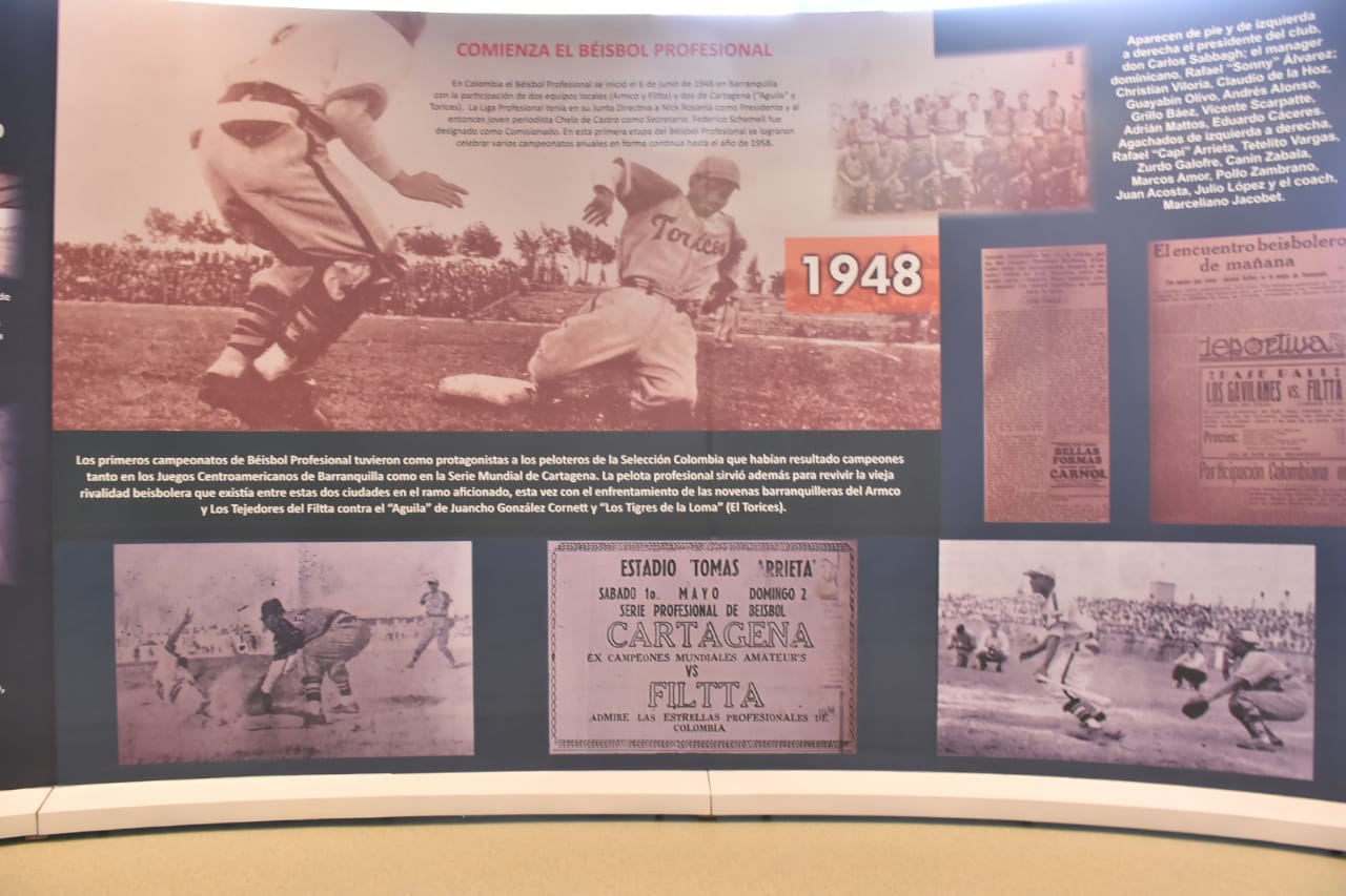 La primera base del Museo Tomás Arrieta. Narra la historia de cómo llegó el béisbol a nuestro país. 