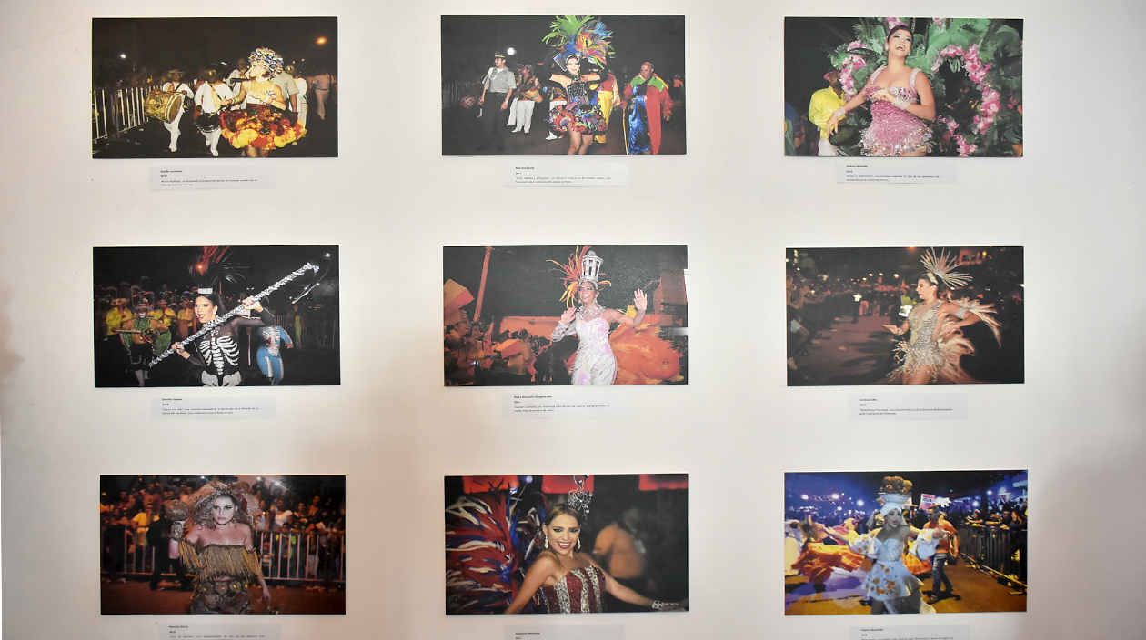 Fotografías de reinas del Carnaval de Barranquilla en noches de Guacherna.