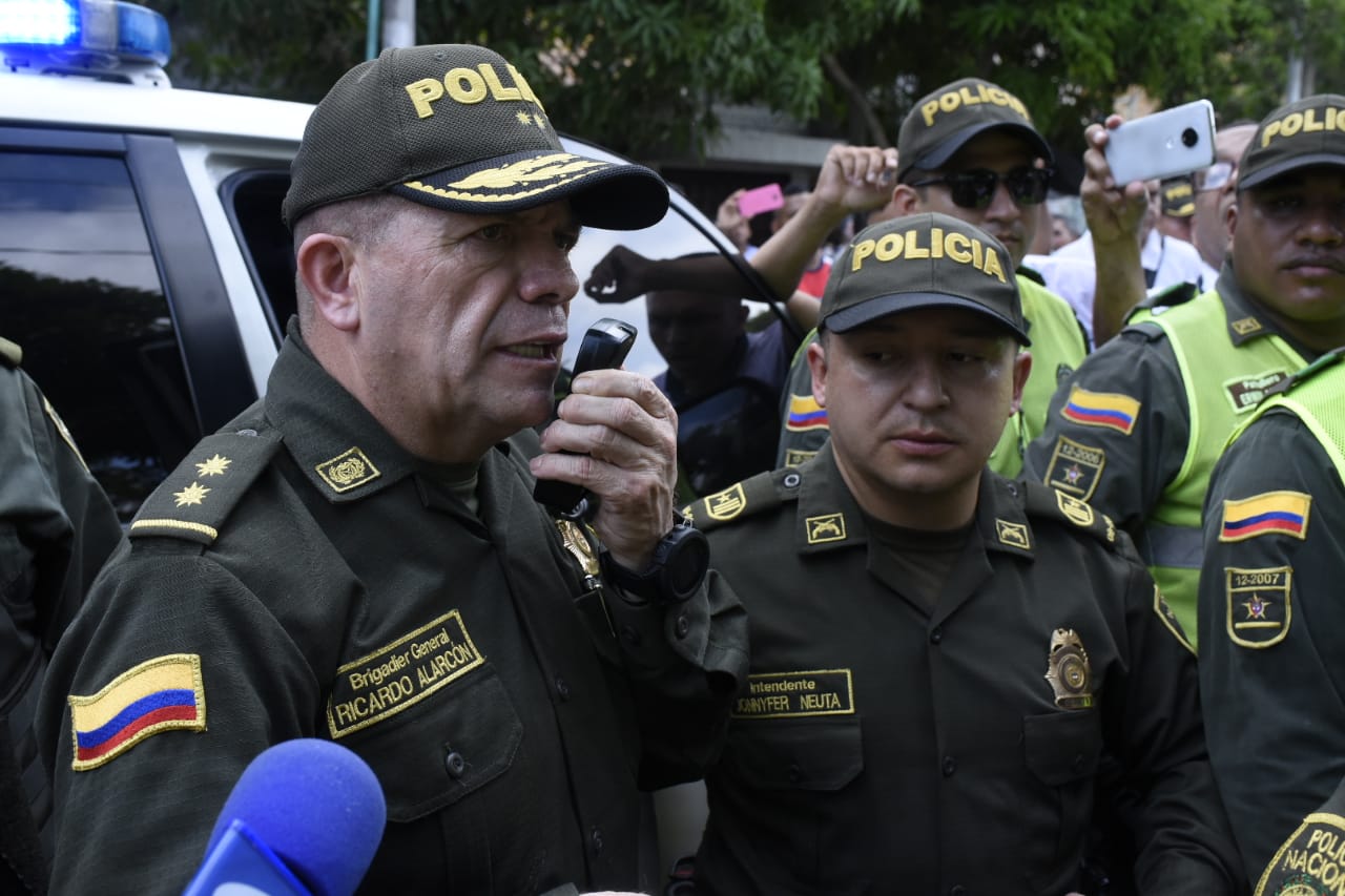 Comandante de la Policía Metropolitana de Barranquila, brigradier general Ricardo Alarcón.