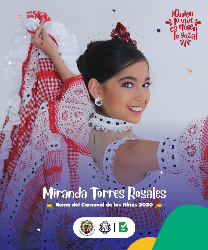 Miranda Torres, Reina del Carnaval de los Niños 2020.