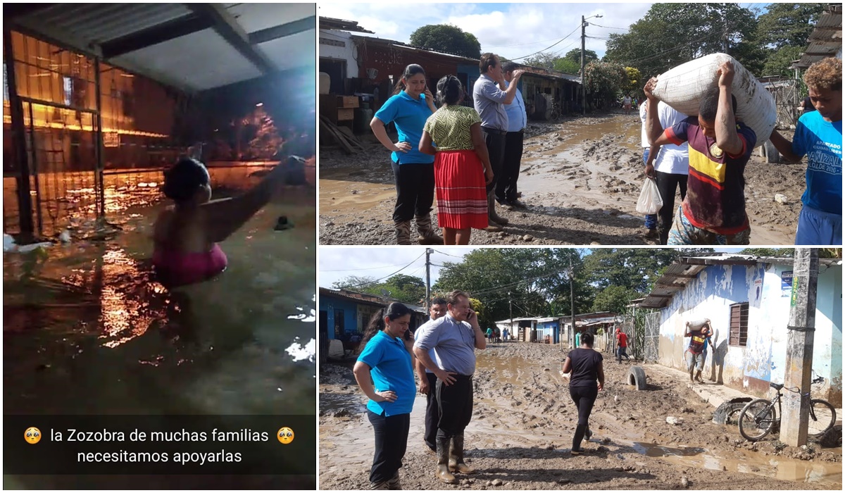 La Iglesia Católica acompañó a los afectados con el desbordamiento del río en Apartadó.