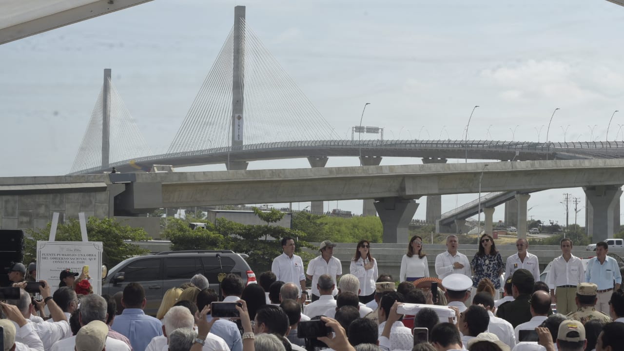 Acto de inauguración del nuevo Puente Pumarejo.