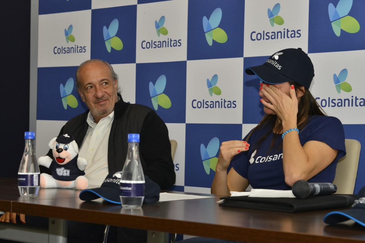 Mariana Duque, extenista, y el Presidente de Colsanitas, Ignacio Correa