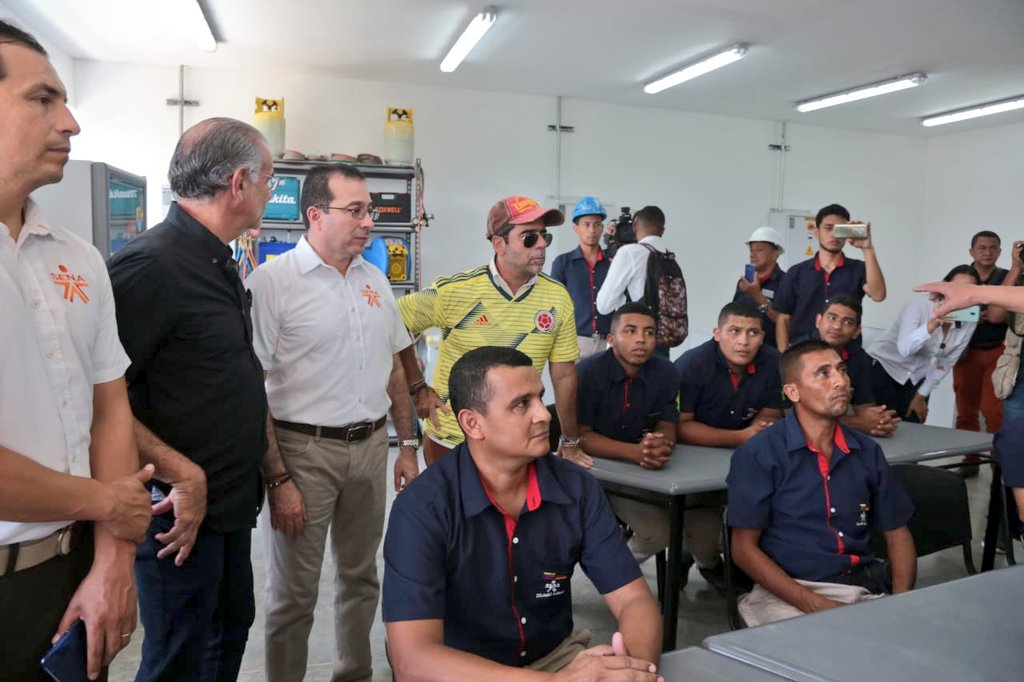El Gobernador del Atlántico, Eduardo Verano; el director nacional del Sena, Carlos Mario Estrada y el Alcalde de Barranquilla, Alejandro Char.