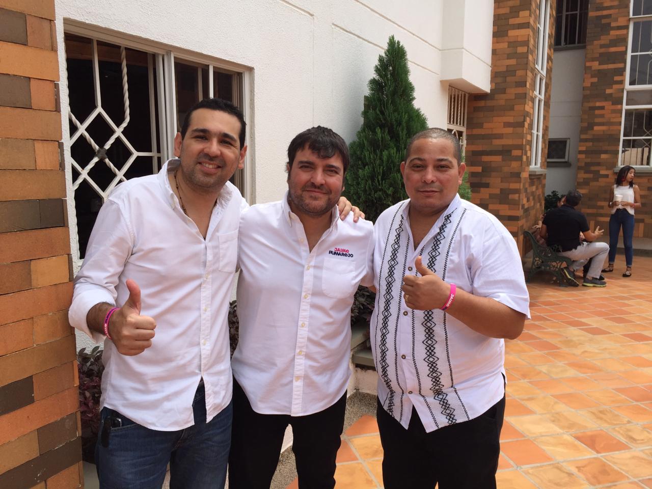 Luis Zapata Garrido, Jaime Pumarejo y Juan Ospino.