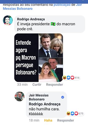 El comentario de Bolsonaro sobre Macron del que todos hablan.