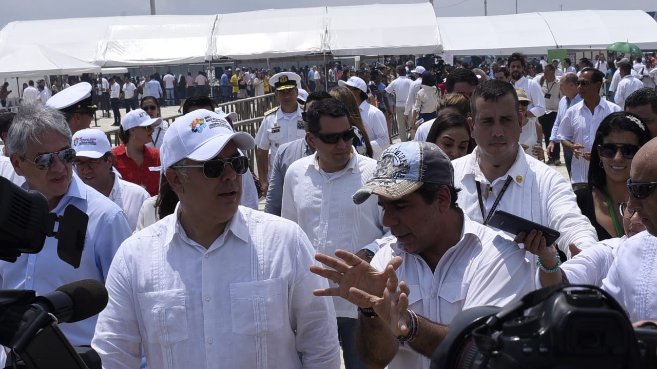 El Presidente de la República, Iván Duque y el Alcalde de Barranquilla, Alejandro Char.