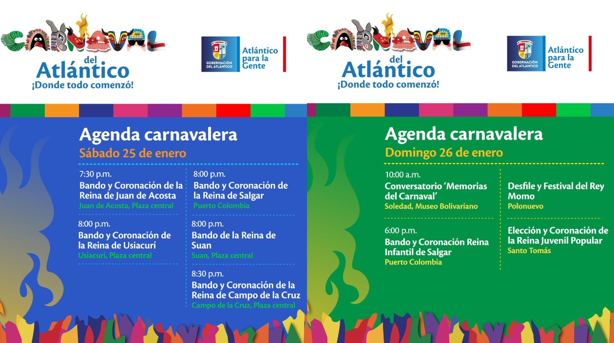 Programación fin de semana Carnaval del Atlántico.