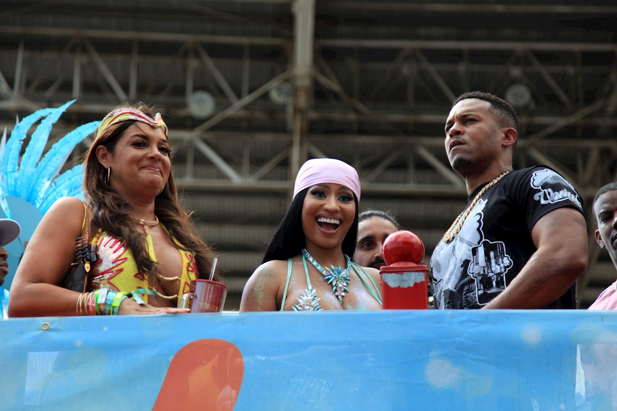 Nicki Minaj y su esposo Kenneth Petty en el Carnaval de Trinidad y Tobago.