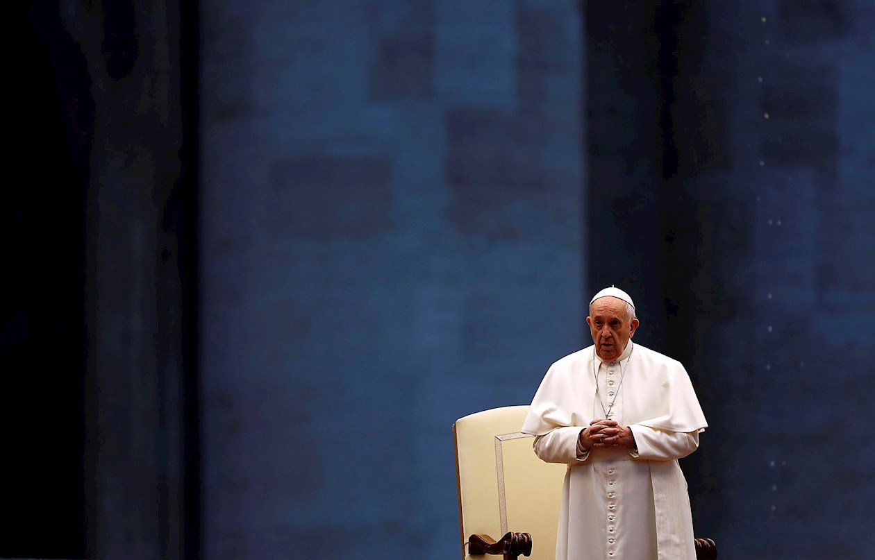 El Papa Francisco durante la bendición Urbi et Orbi.
