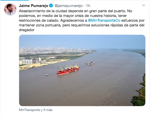Pronunciamiento del Alcalde Jaime Pumarejo.