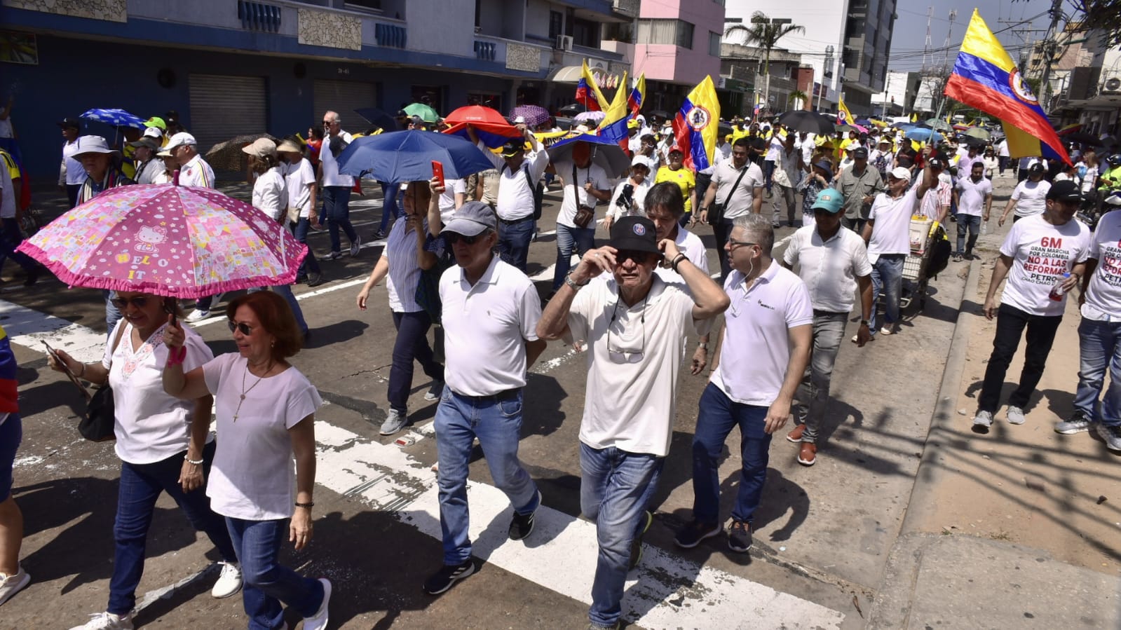 Marcha contra el Gobierno de Gustavo Petro en Barranquilla.