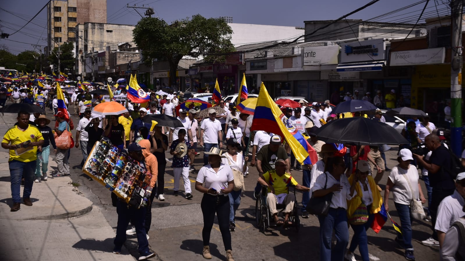 Marcha contra el Gobierno de Gustavo Petro en Barranquilla.