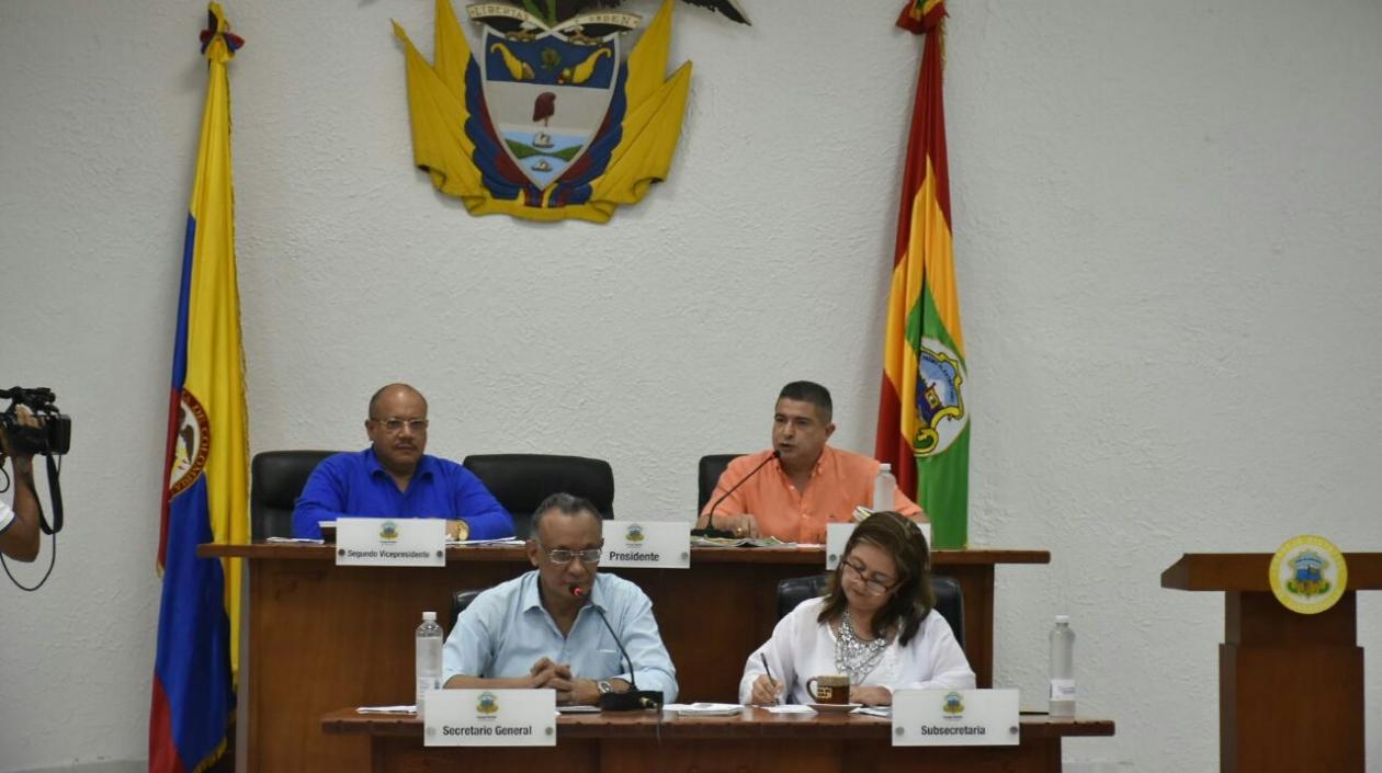 Así se inició la sesión de este viernes en el Concejo de Barranquilla.