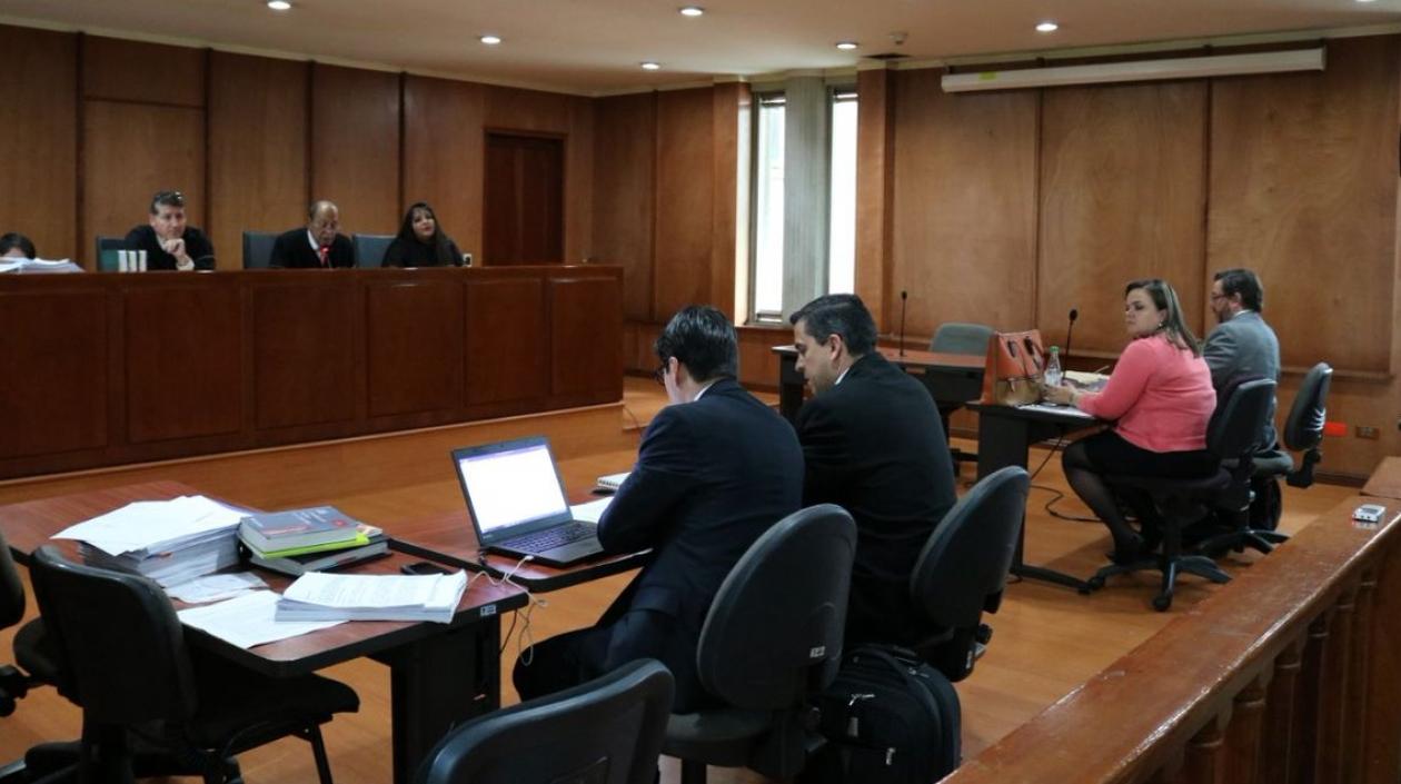 Audiencia en el Tribunal Superior de Bogotá.