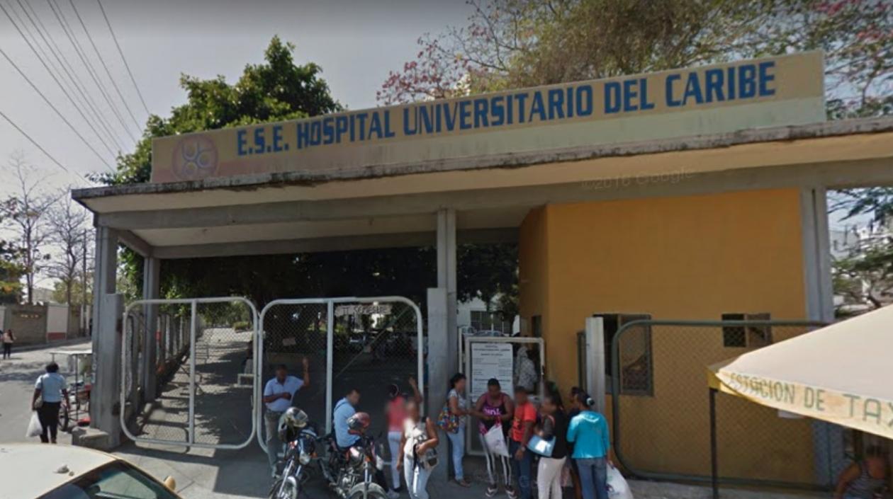Hospital Universitario del Caribe donde falleció el recluso.