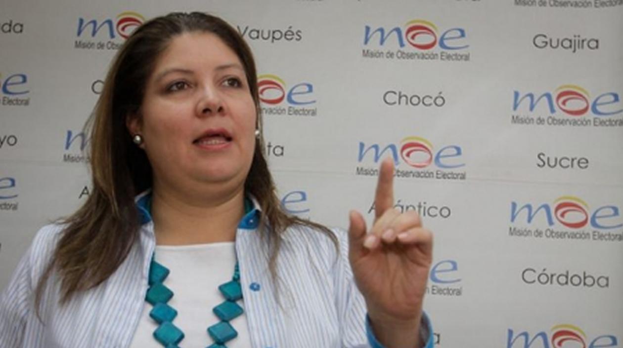 La directora nacional de la Misión de Observación Electoral (MOE), Alejandra Barrios Cabrera