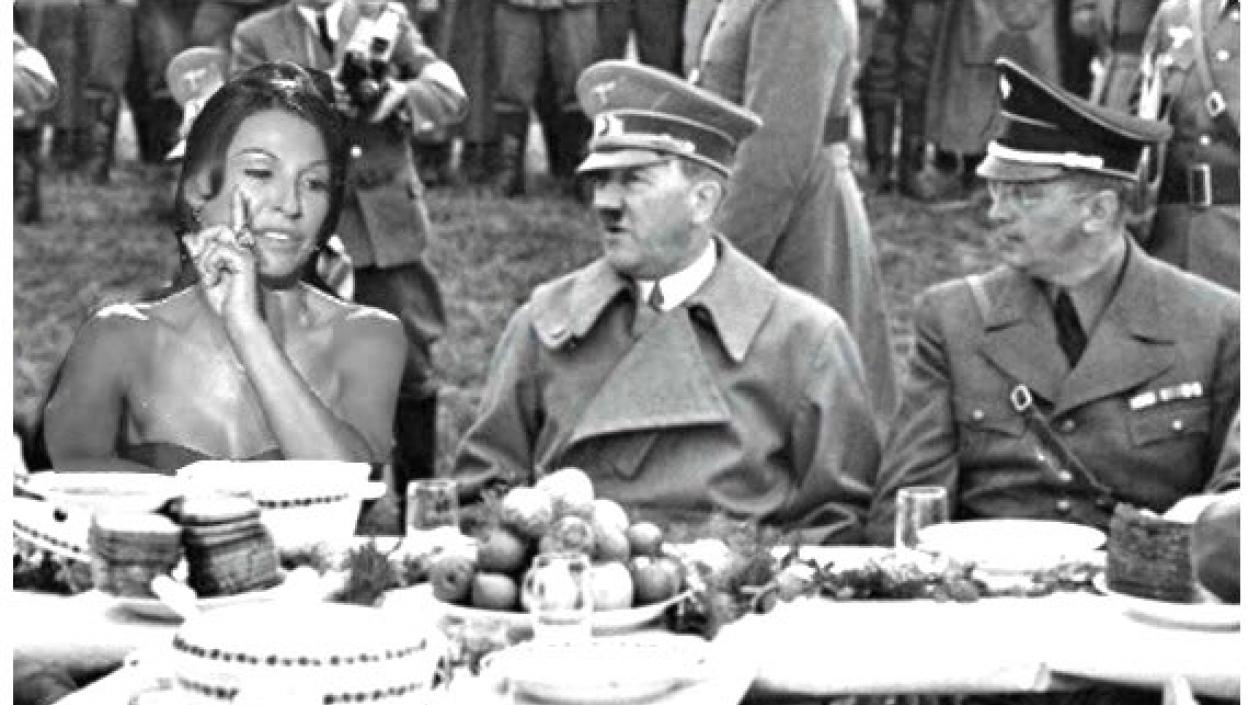 La imagen de la diva con Hitler que circuló a través de memes.