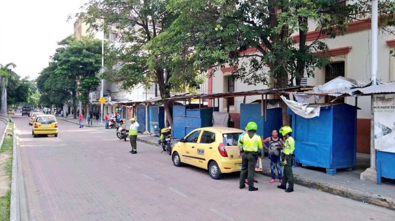 Operativos de la Policía de Tránsito en el Paseo Bolívar.