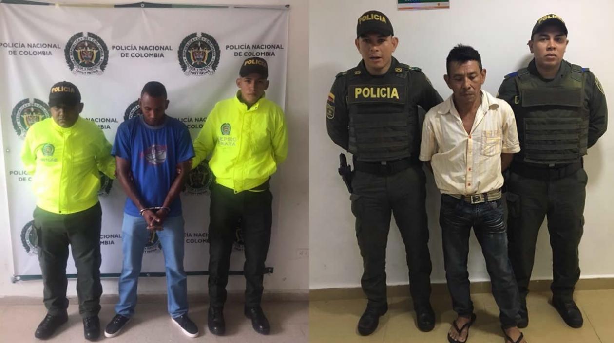 William Calle Orozco y Vidal Castro, capturados en Santa Marta y Tubará, respectivamente.