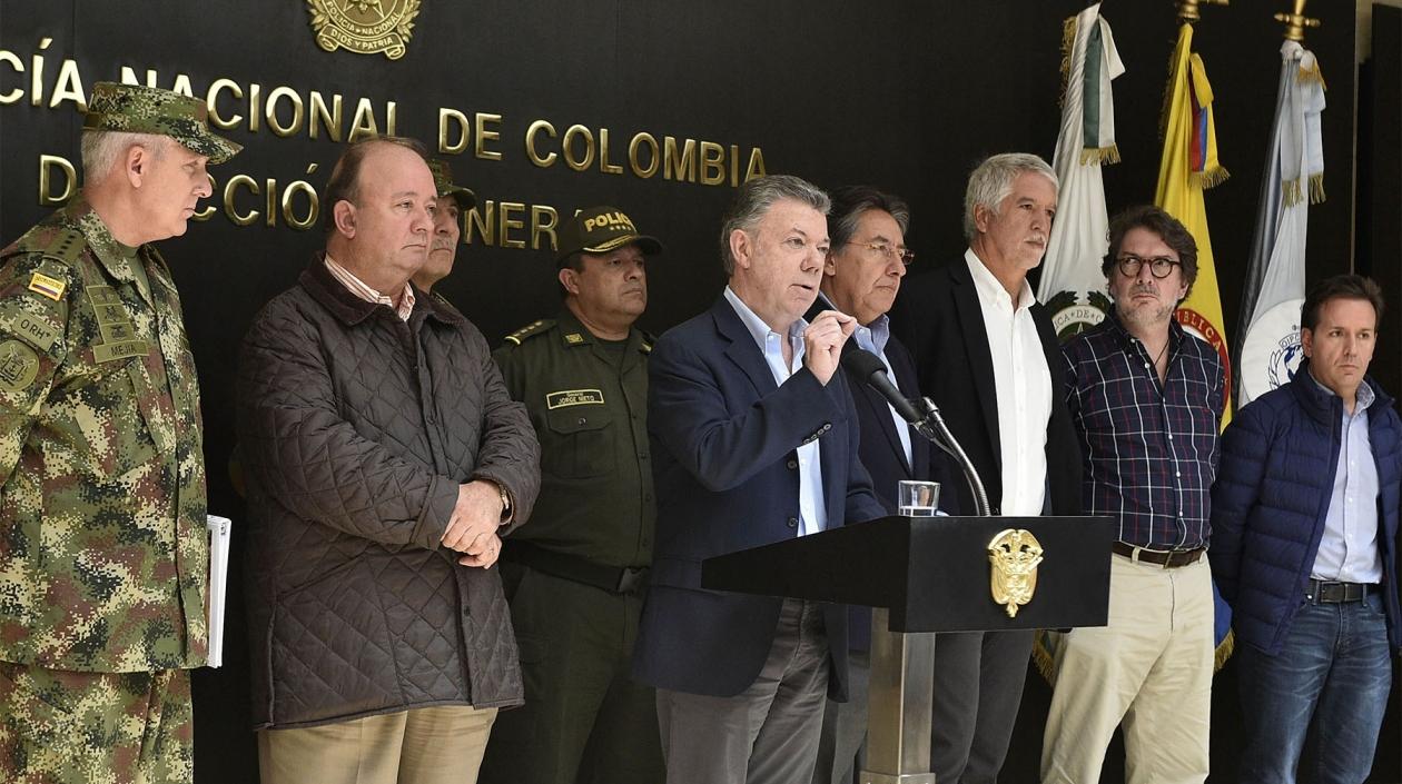El Presidente Santos dio el anuncio después de finalizar un Consejo de Seguridad.