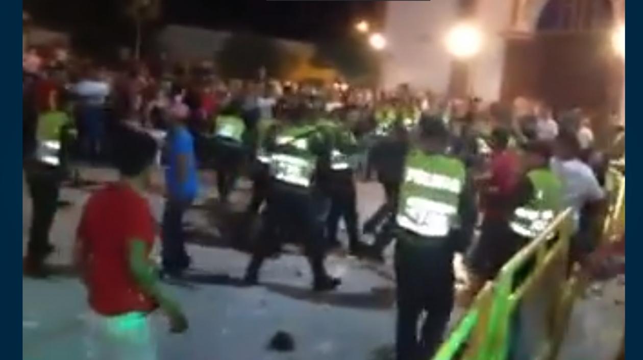 Video del momento de los enfrentamientos en Sabanagrande.