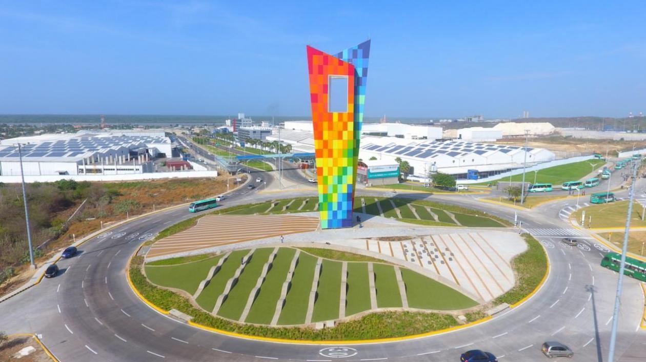 Monumento Ventana al mundo, realizado por Tecnoglass para Barranquilla.