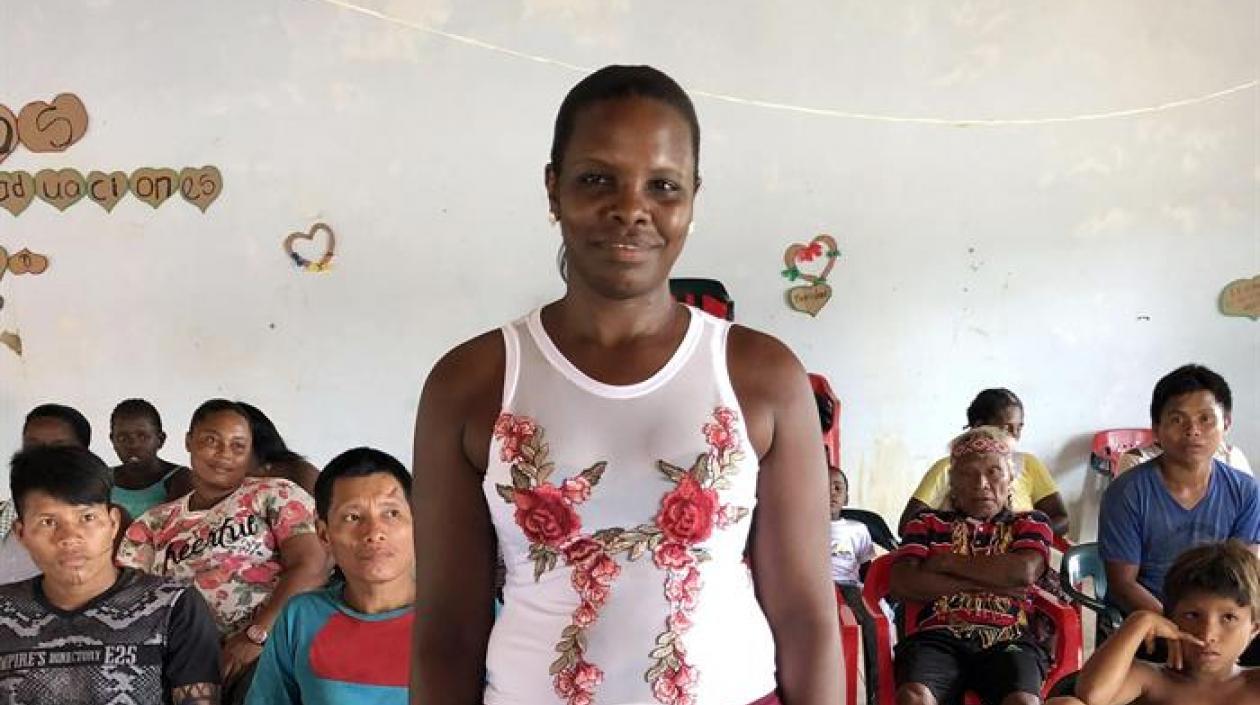  Chocoana Carmen María Cuesta, quien se beneficia del proyecto educativo, Icema.