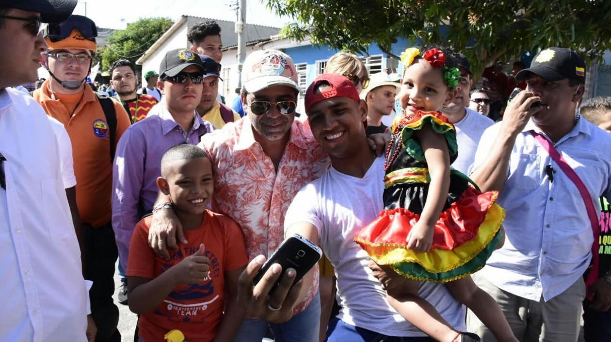 El alcalde Alejandro Char en el Carnaval del Suroccidente.