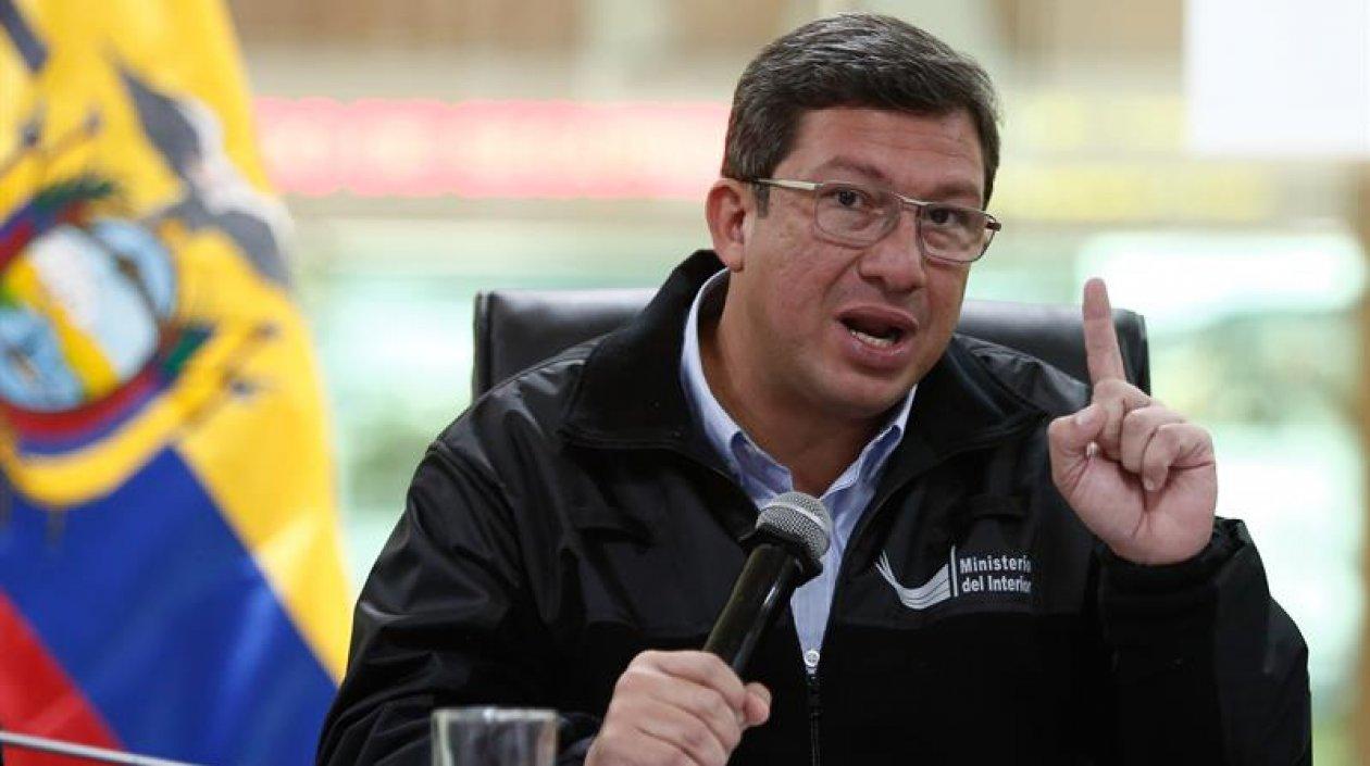 El ministro ecuatoriano del Interior, César Navas.
