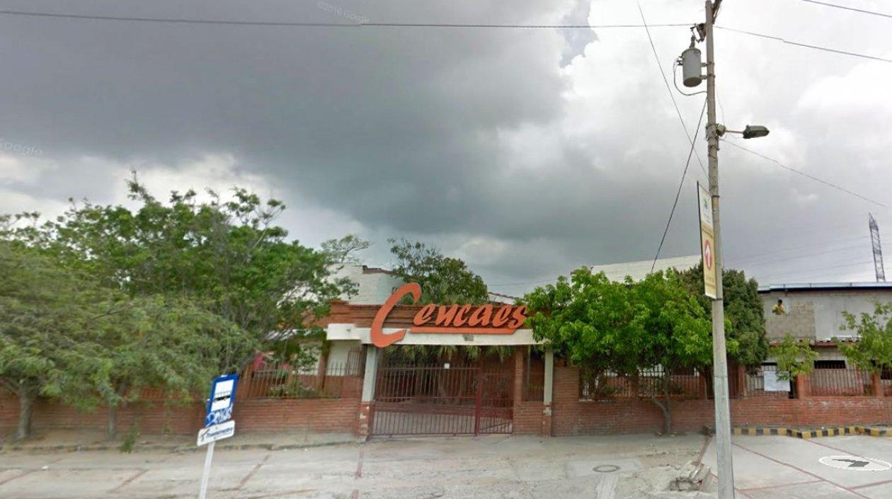 Fachada de la sede del Centro de Capacitación Especial, Cencaes, en Soledad.