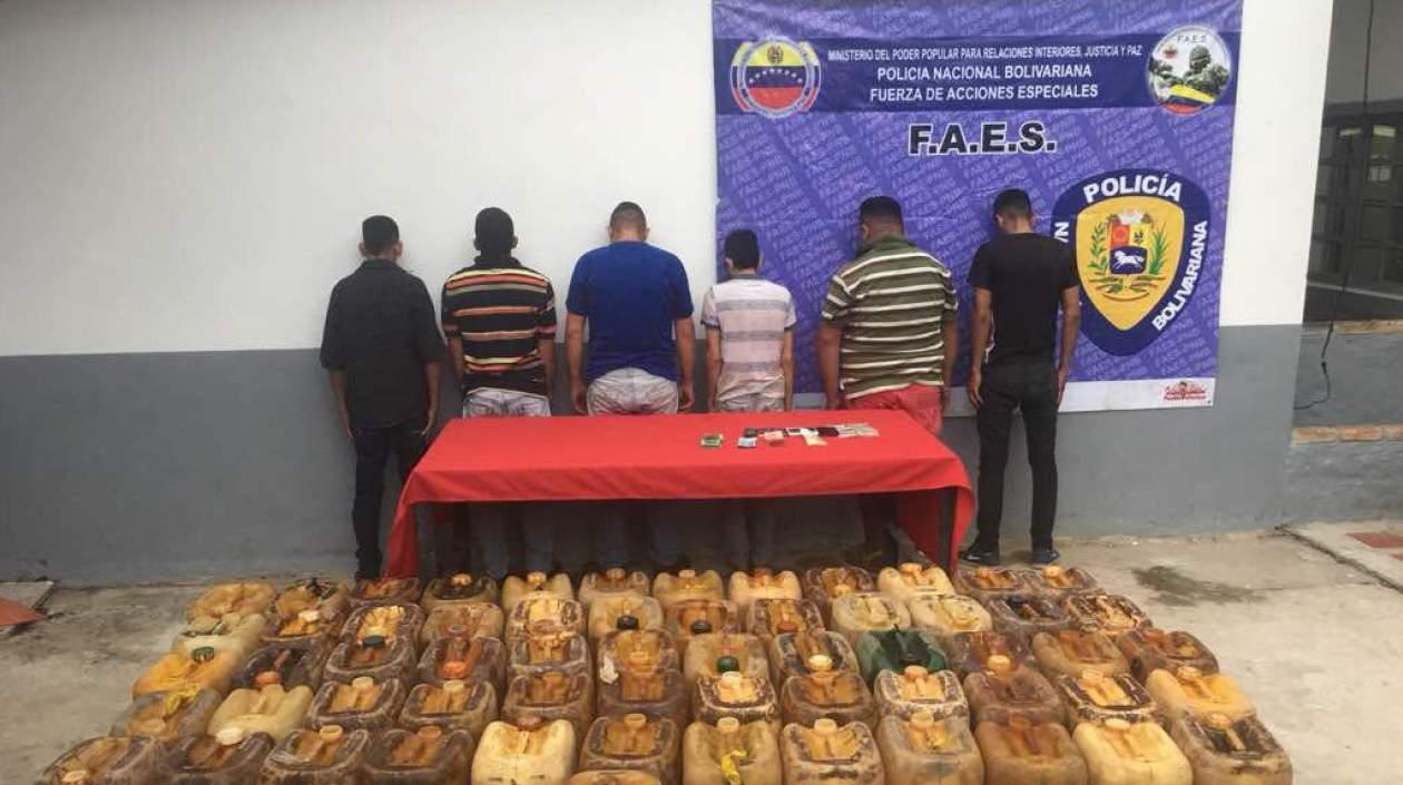Fueron capturados 5 integrantes de una banda criminal dedicada al contrabando de extracción de combustible en el estado Táchira
