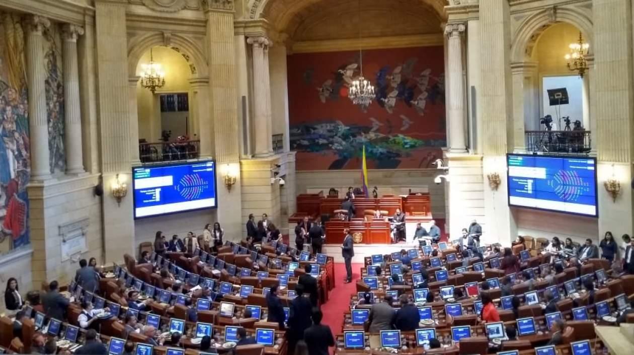 Plenaria de la Cámara de Representantes de Colombia.