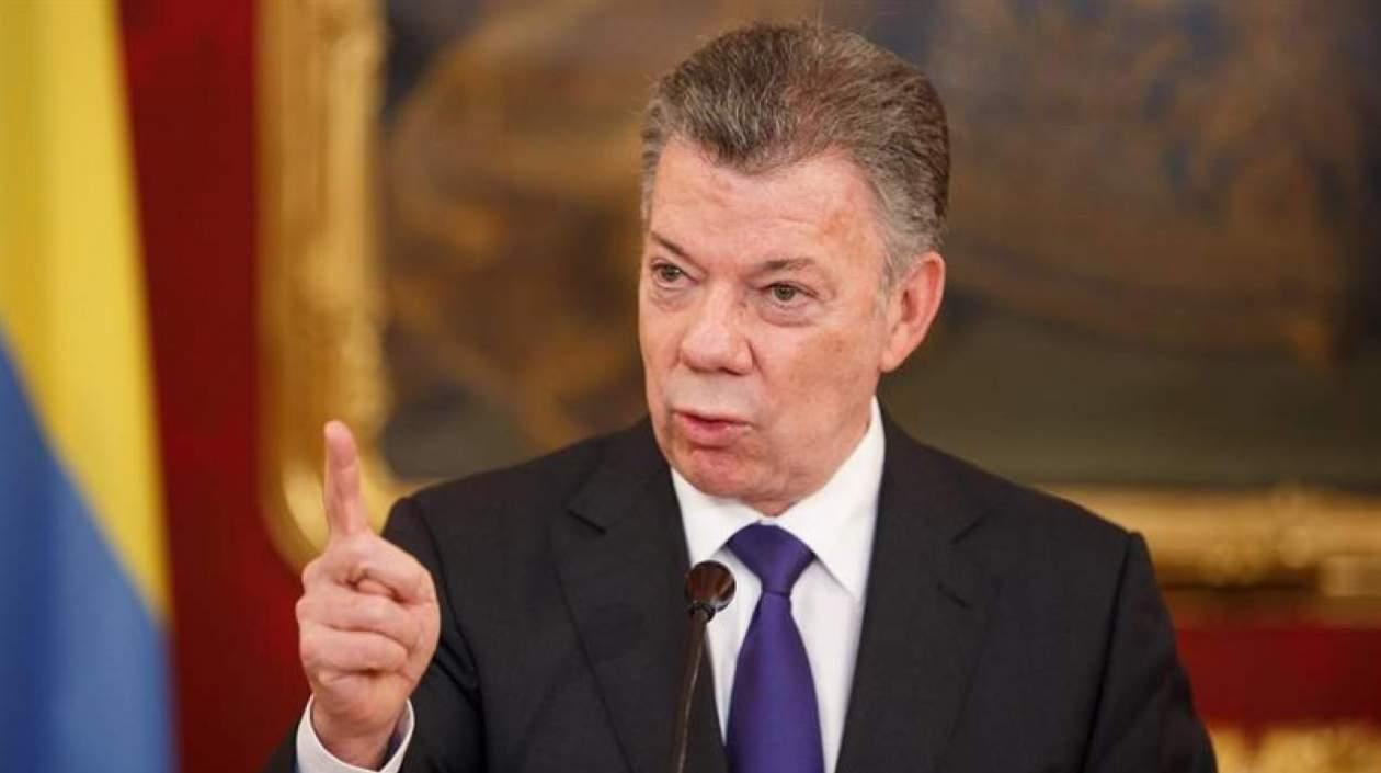 El presidente, Juan Manuel Santos