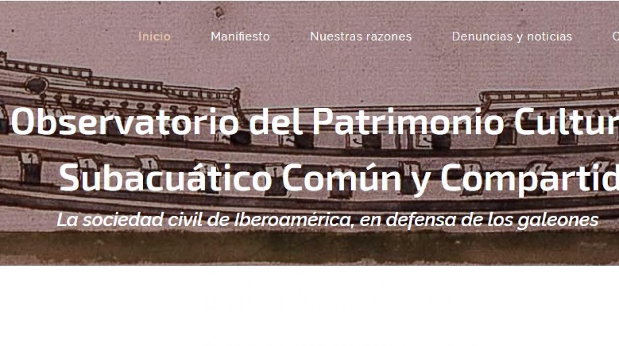 Imagen de la web del Observatorio de Patrimonio Cultural Subacuático.