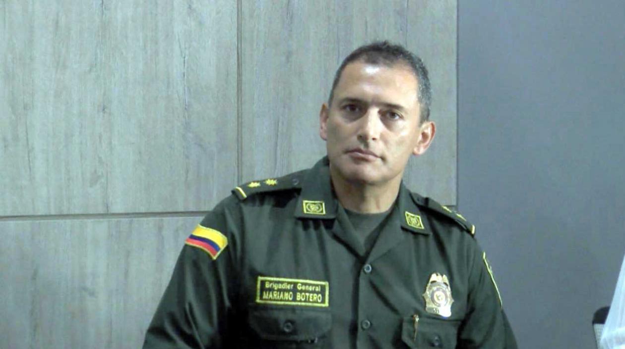 General Mariano Botero, comandante de la Policía Metropolitana de Barranquilla.