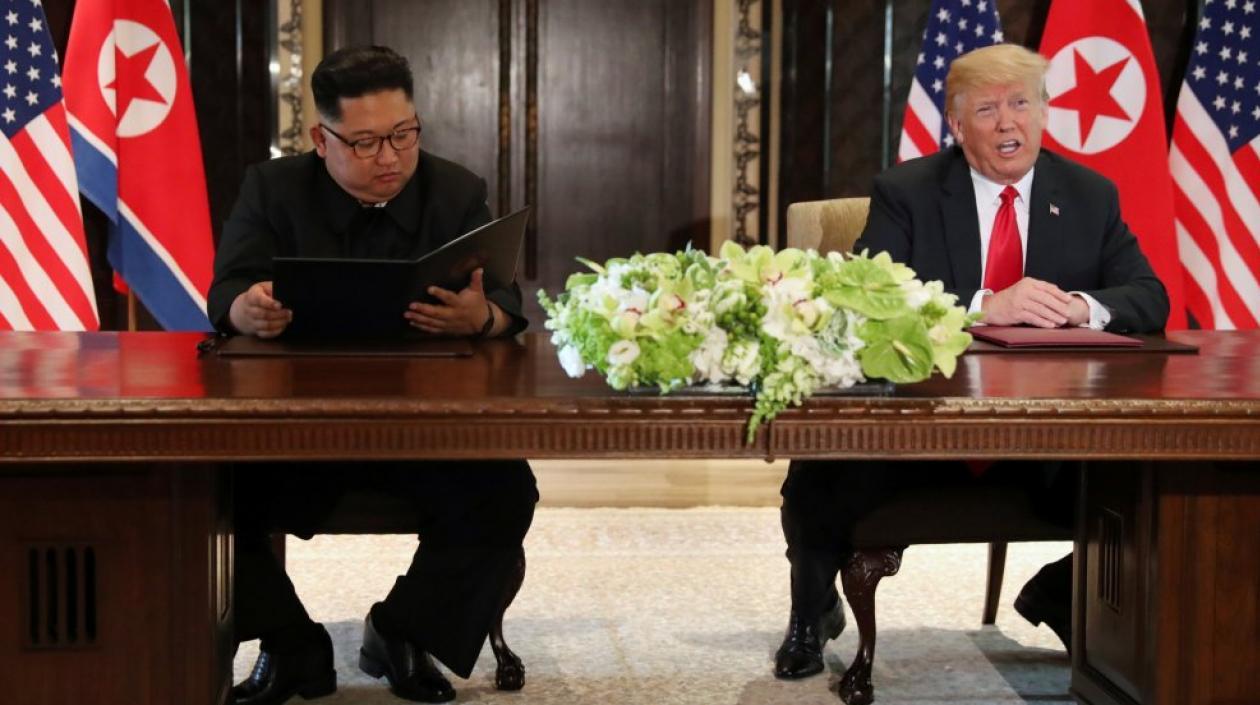 El líder norcoreano, Kim Jong Un y el Presidente de Estados Unidos, Donald Trump.
