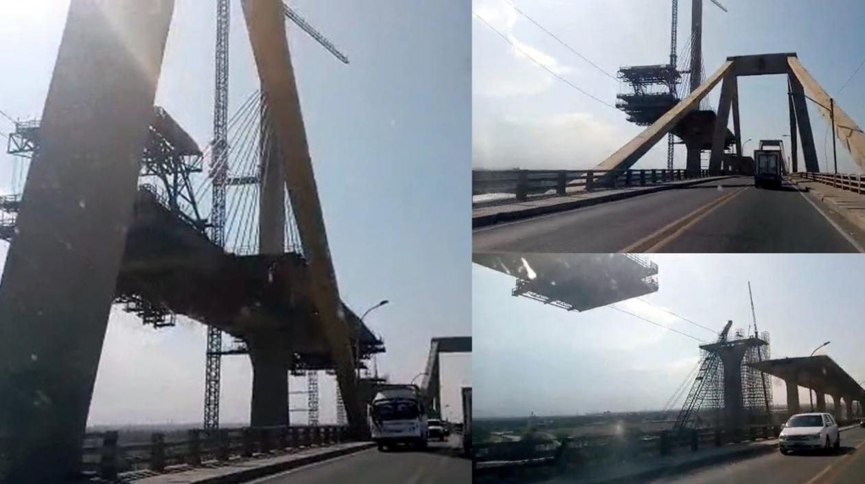 Así lucen las obras del nuevo Puente Pumarejo.