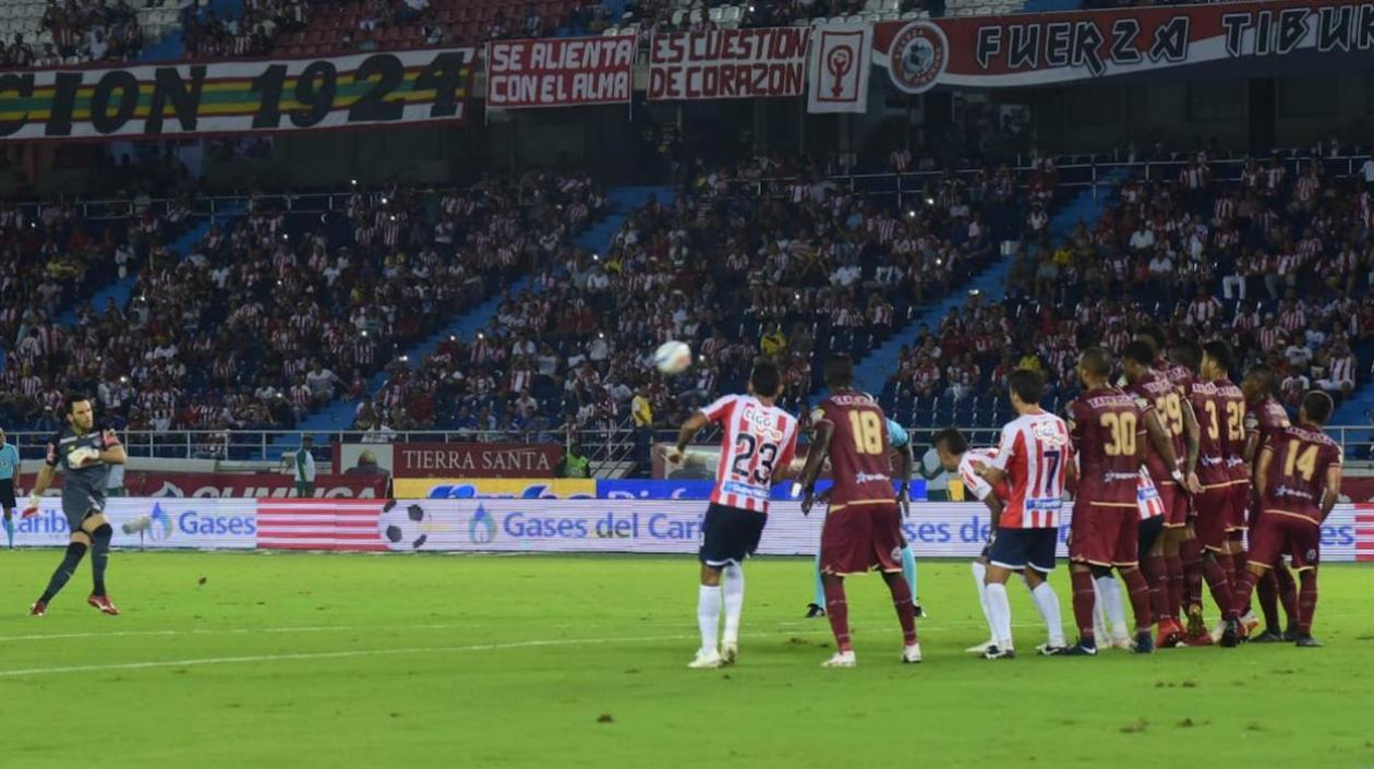 Imagen del último partido de Junior ante Tolima, en el Metropolitano.