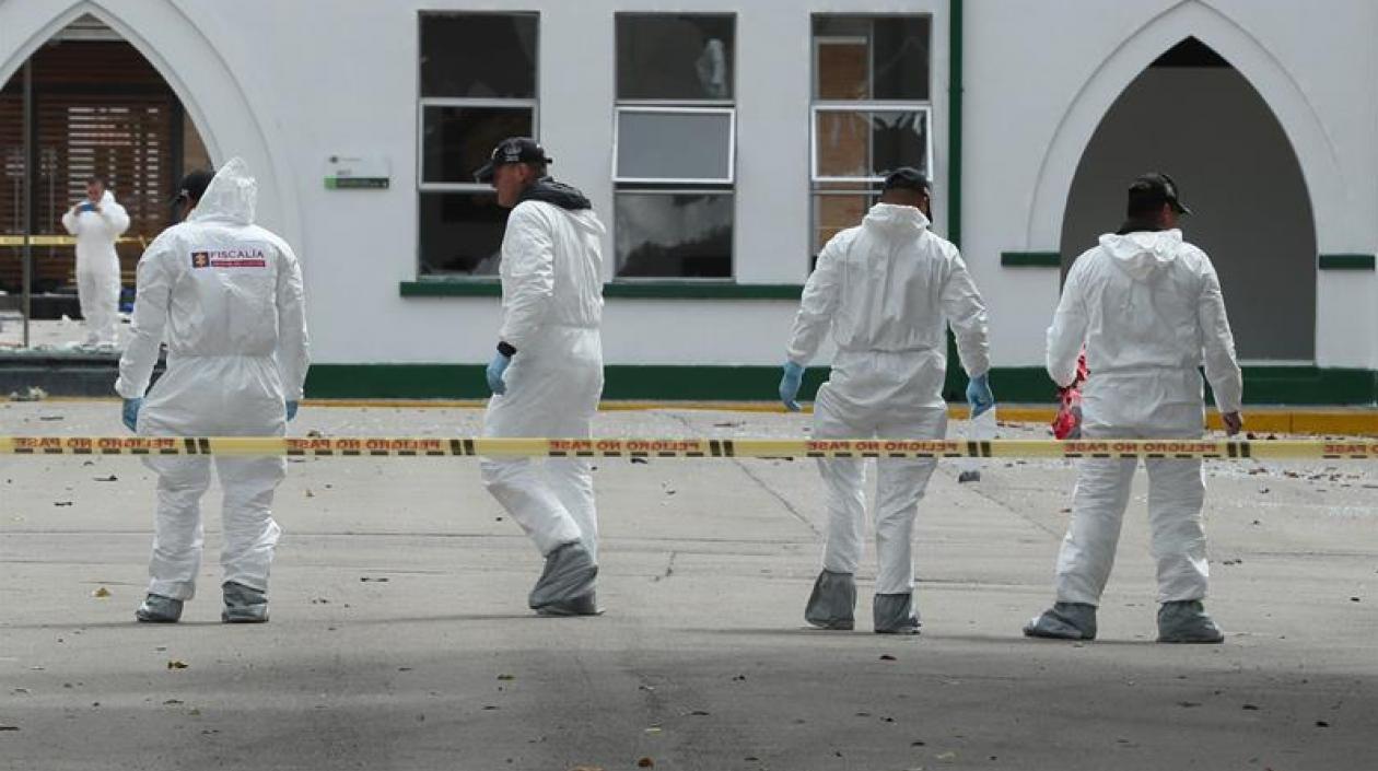 El atentado en la Escuela de Policía General Francisco de Paula Santander de Bogotá 