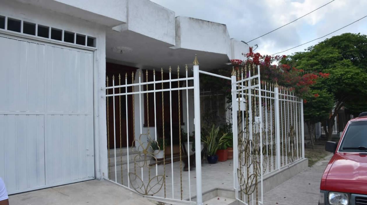 Fachada de la casa en Campeche, asaltada por hombres armados.