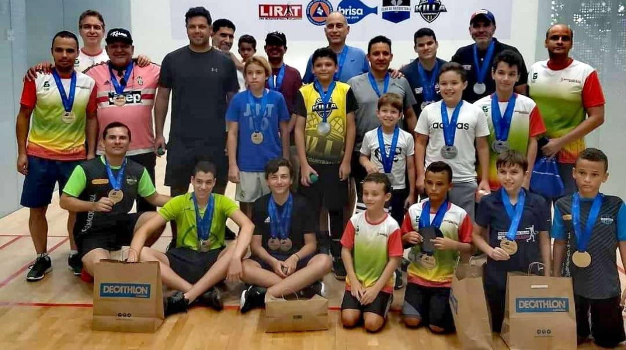 Ganadores de la edición 2019 del Barranquilla Open de Raquetbol. 