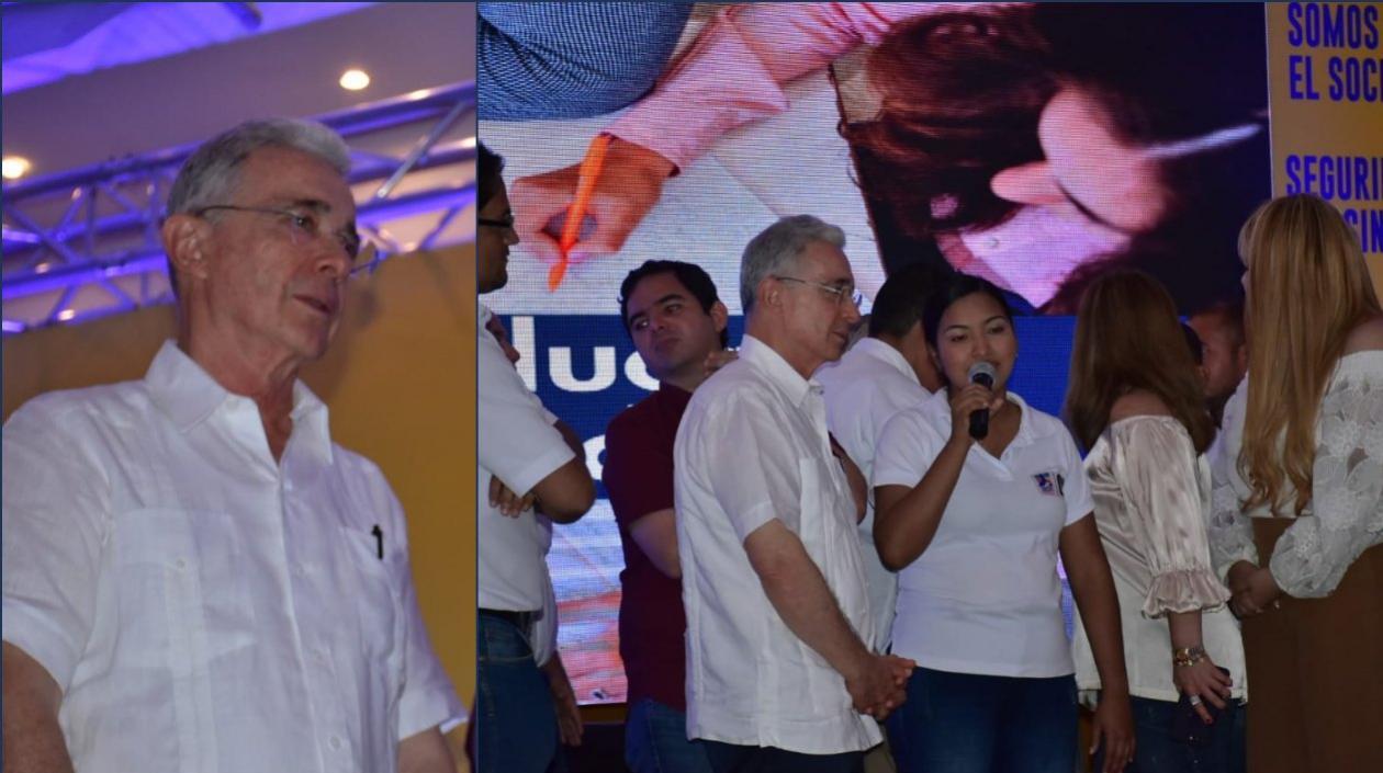 Presidente Uribe, con integrantes de su partido Centro Democrático.