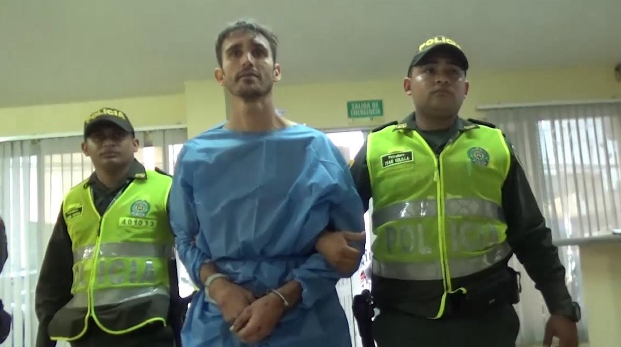 John Josep Gianino cuando fue llevado por la Policía a la URI de Soledad.