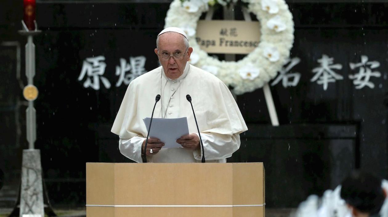 El Papa Francisco en su visita al Japón.