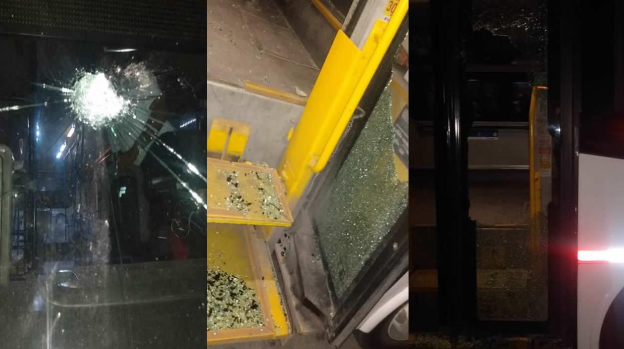 Dos buses alimentadores fueron atacados a piedra en Soledad
