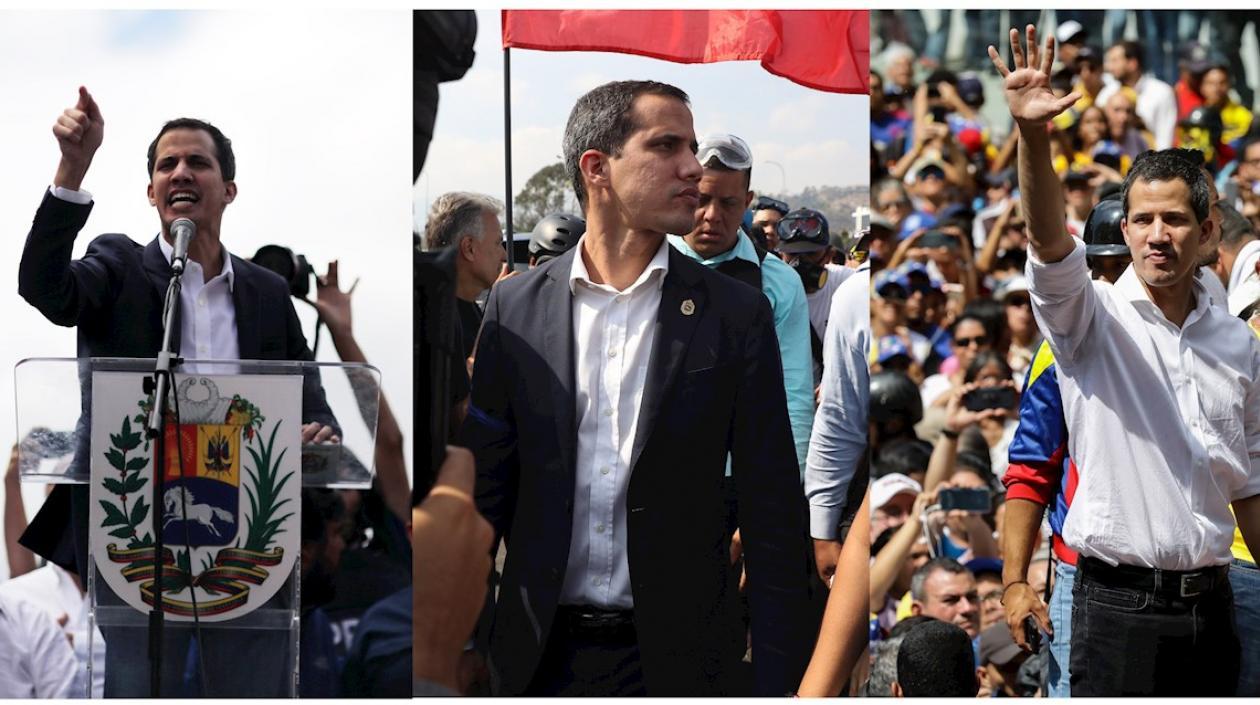 Fotografías de archivo que muestran al presidente de la Asamblea Nacional de Venezuela Juan Guaidó. 
