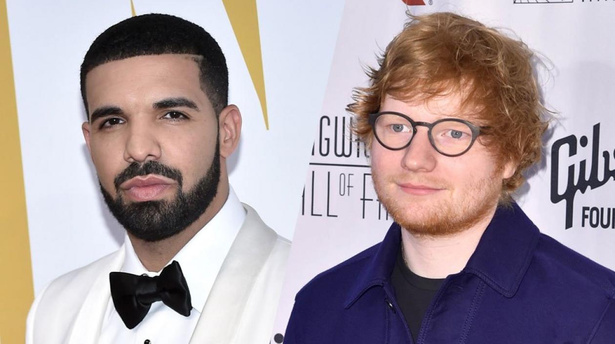 El rapero canadiense Drake y el cantante británico Ed Sheeran.
