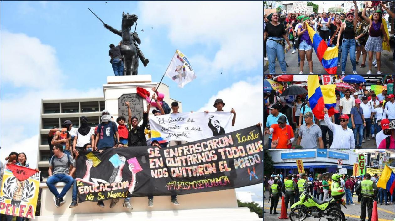 Marcha llegó al Paseo de Bolívar.