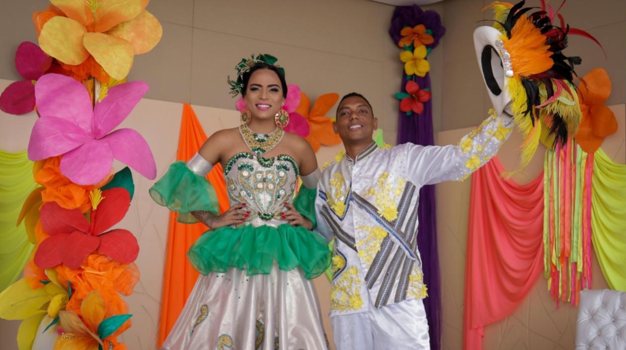 Yiswall Escárraga y Jonatan Gamarra Reyes del Carnaval  LGTBI del Atlántico.